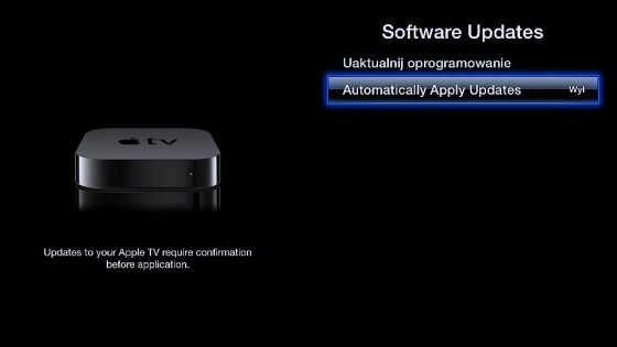 Automatyczne aktualizacje w Apple TV