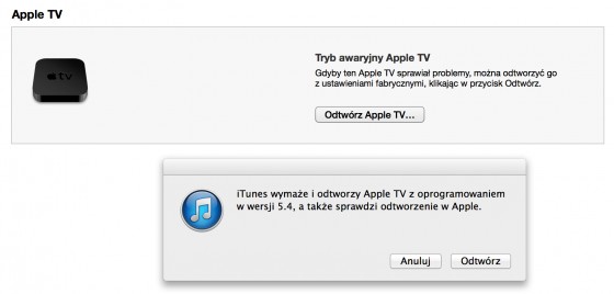 Apple TV iOS 5.4 - instalacja