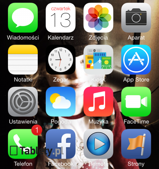 iOS 7 - ekran domowy