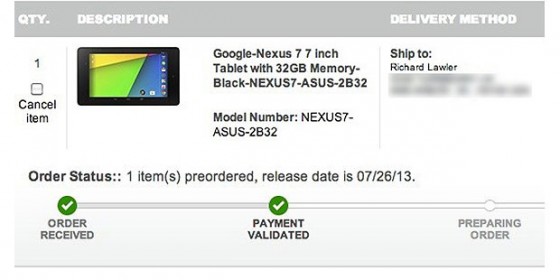 Nexus 7 shipping Best Buy
