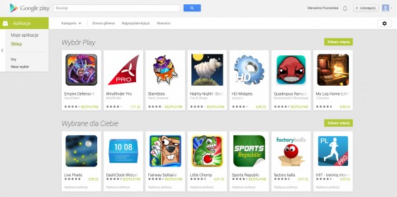 Nowy Google Play