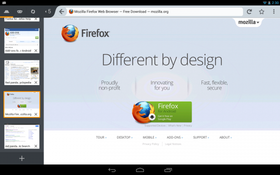 Firefox na Androida