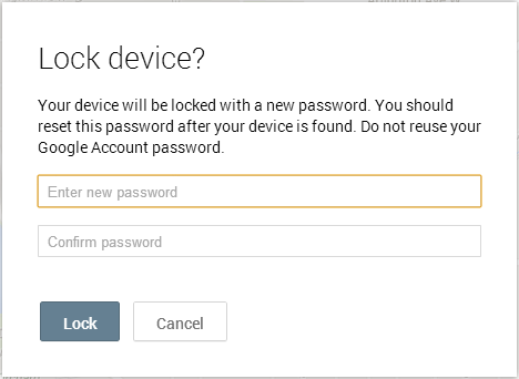 Zdalne blokowanie w Android Device Manager