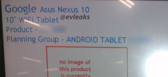 Nexus 10 evleaks