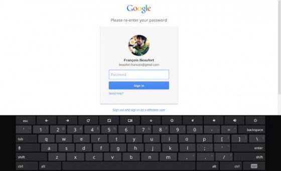 Wirtualna klawiatura w Chrome OS