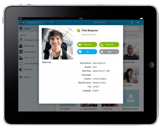 Skype na iPada