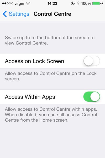 ustawienia ekranu blokady iOS