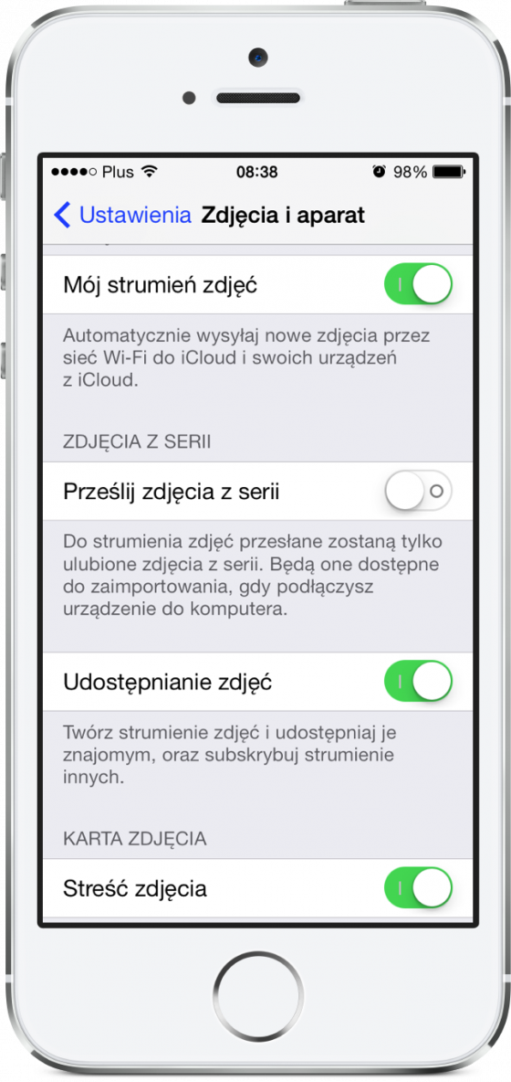 iOS 7.1 beta - ustawienia