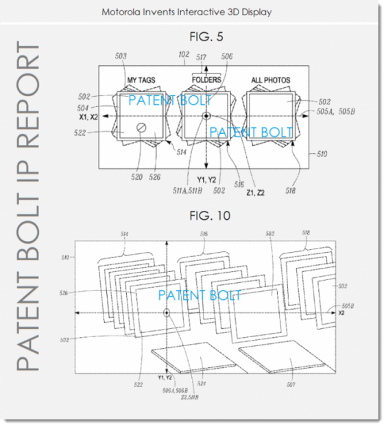 Motorola - patent na ekran 3D