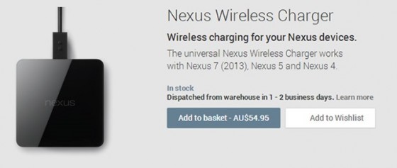 Nexus 7 - bezprzewodowa ładowarka