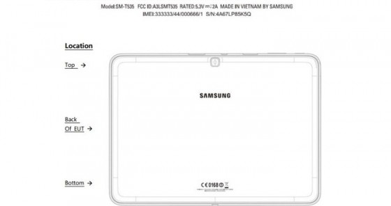 Samsung Galaxy Tab 4 na FCC