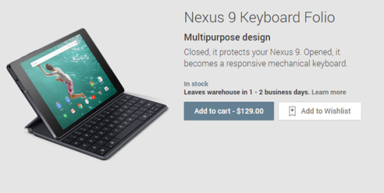 Nexus 9 Keyboard Folio