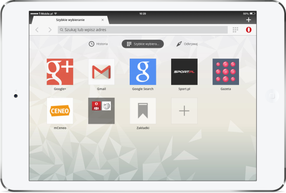 Opera mini na iPada