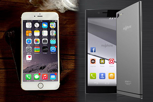 Apple-iPhone-on-the-left-and-the-myphone-on-the-right