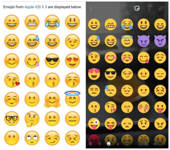 iOS android emoji