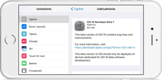 iOS 10 beta 7