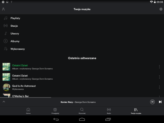 Spotify na Androida