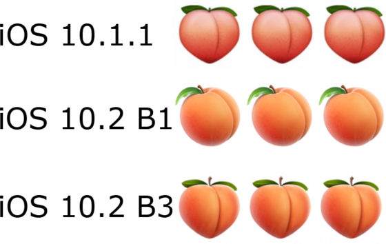 emoji brzoskwinia ios 10.2 beta 3