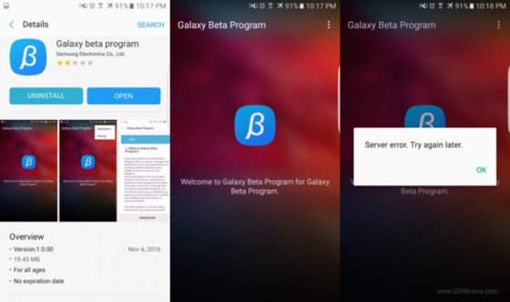 Galaxy Beta Program Android 7.0 Nougat