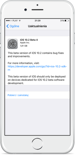 iOS 10.2 beta 4