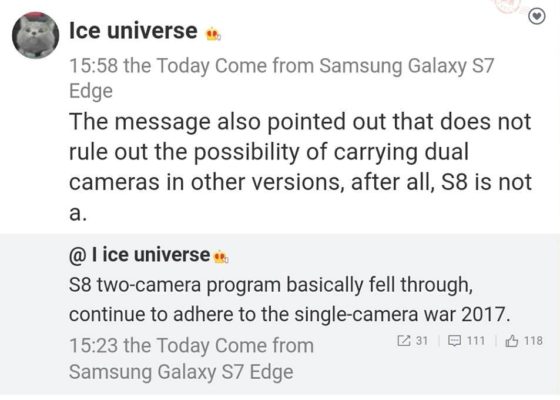 Samsung Galaxy S8 aparat