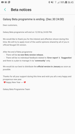 Samsung Galaxy S7 edge Android 7.0 Nougat Galaxy Beta Program