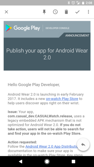 Android Wear 2.0 Google aktualizacja