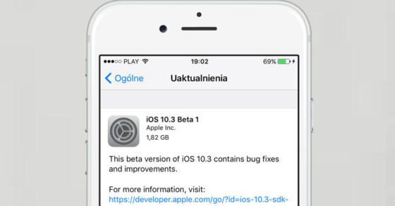 Apple iOS 10.3 beta 1