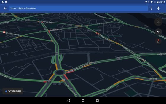 Mapy Google tryb samochodowy