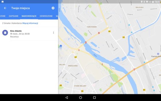 Mapy google nadchodzące wydarzenia