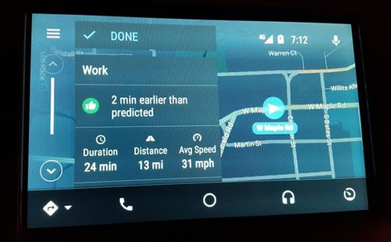 Mapy Google 9.49 beta Android Auto