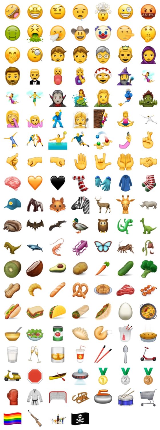 emoji 5.0 Unicode 10 Apple ioS 11
