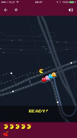 Pac-Man mapy google
