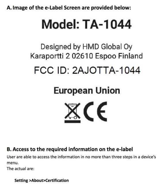 Nokia 5 dual SIM FCC