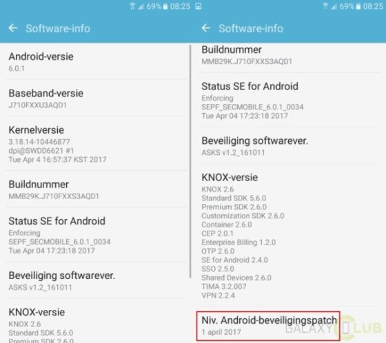 Samsung Galaxy J7 (2016) kwietniowe poprawki bezpieczeństwa Android
