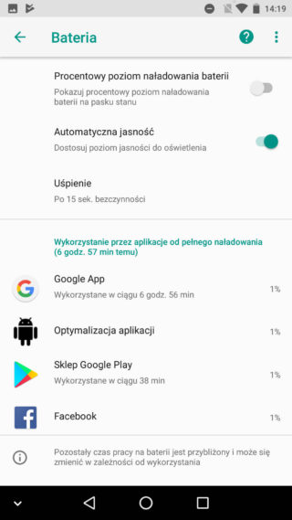 Android O bateria