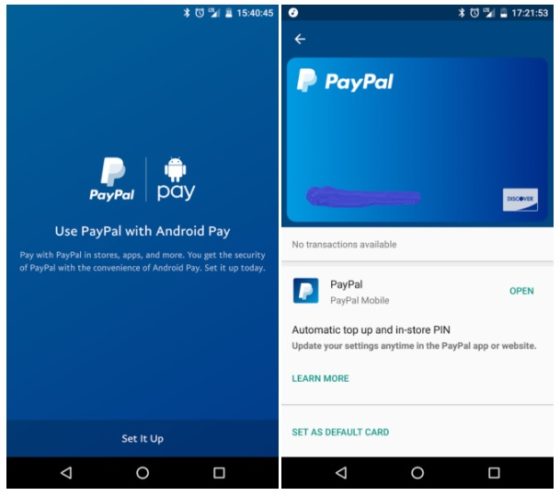 paypal android pay