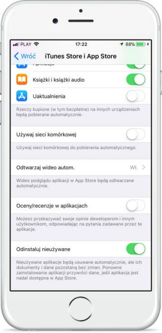 iOS 11 zwalnianie miejsca