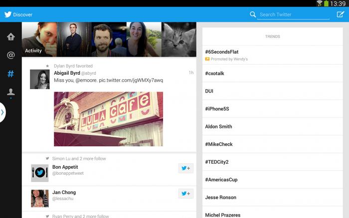 Twitter na tablety z Androidem