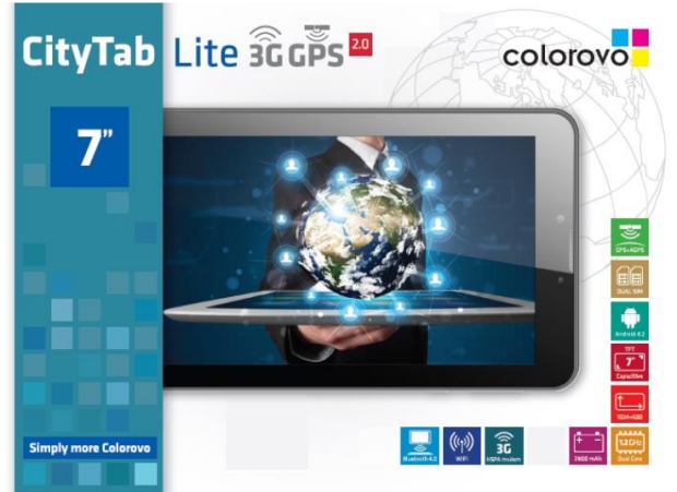 Tablet Colorovo CityTab Lite 7” 3G GPS 2.0