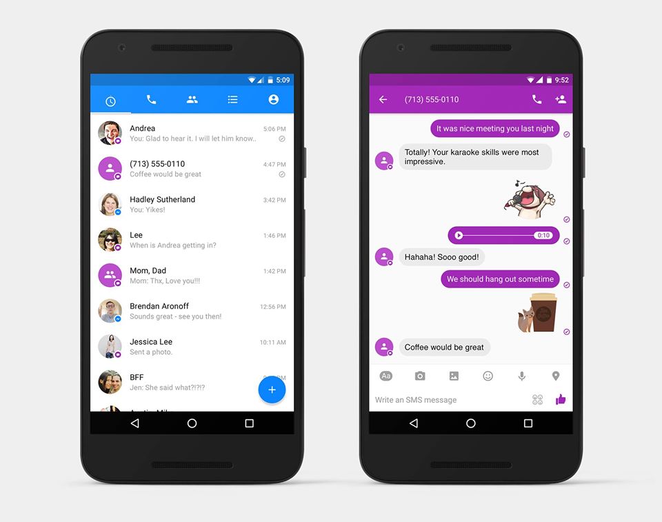 Facebook Messenger SMS