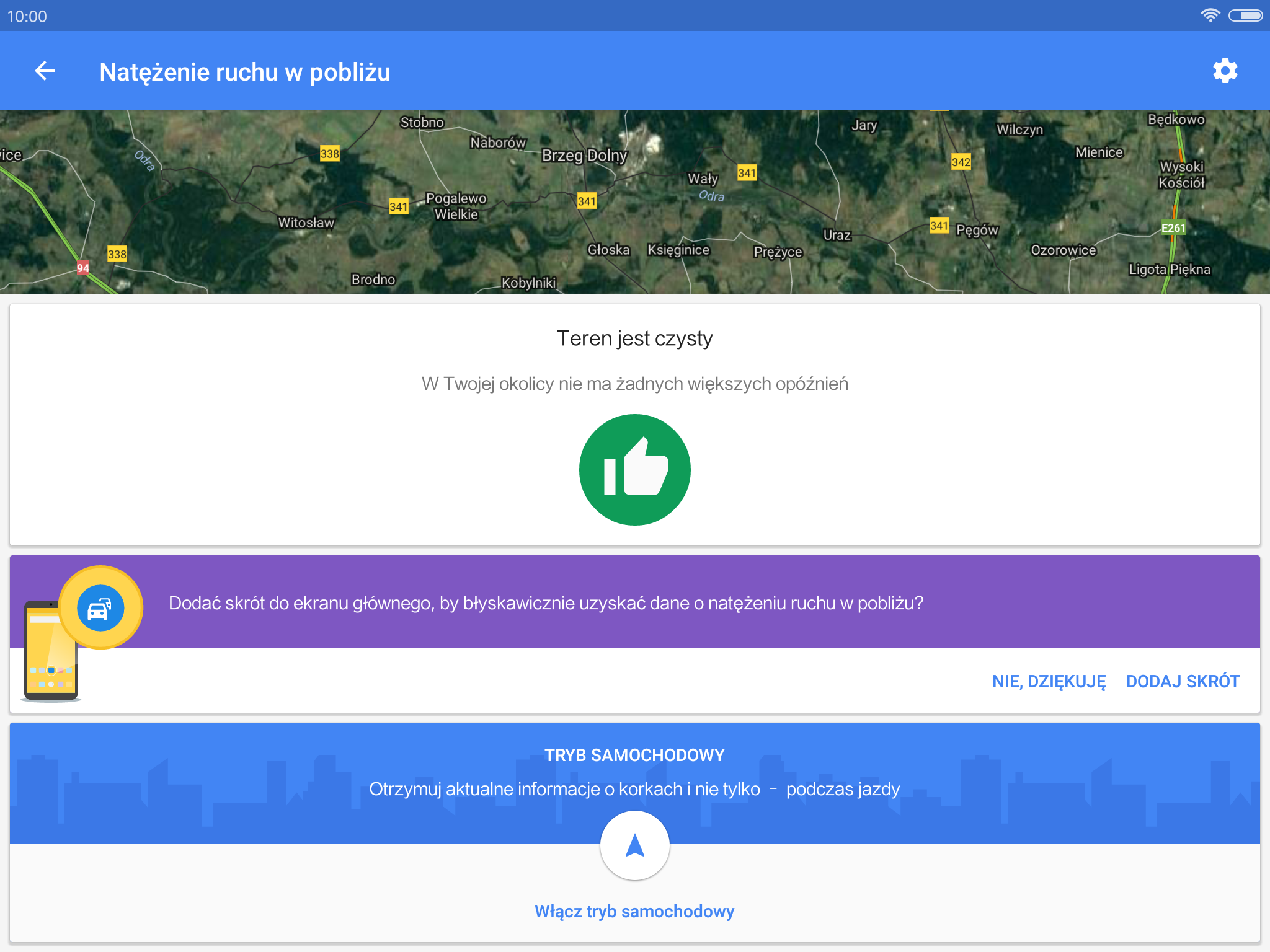 Mapy Google 9.39 beta Ruch