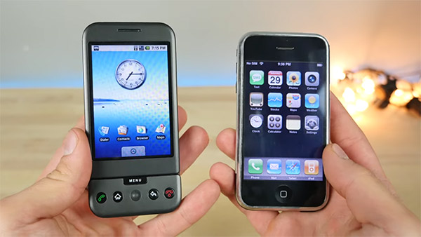 Apple iPhone 2G vs Google G1 Android