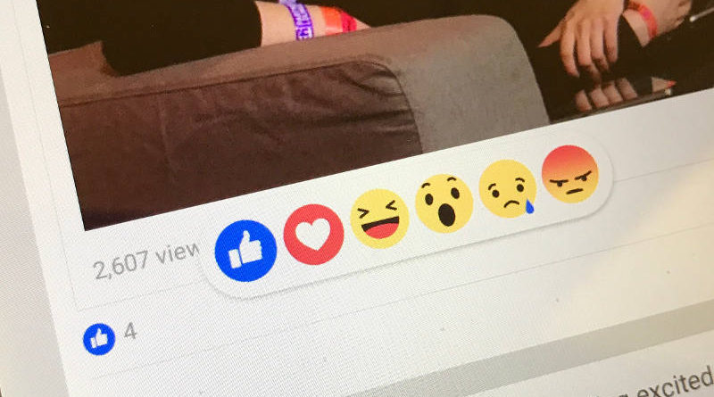 facebook messenger reakcje na facebooku