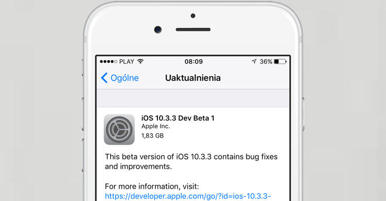 Apple iOS 10.3.3 beta 1 nowe tapety