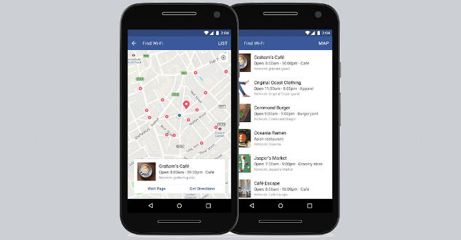 Facebook Znajdź sieć Wi-Fi Find Wi-Fi