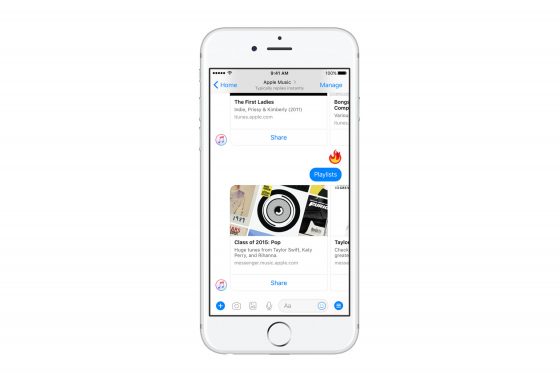 Bot Facebook Messenger Apple Music