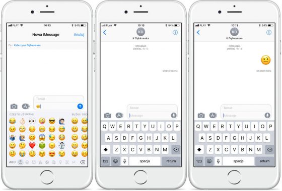 Apple iOS 11.2.1 błąd emoji iMessage