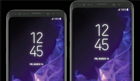 Samsung Galaxy S9 rendery