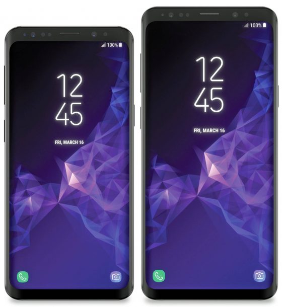 Samsung Galaxy S9 rendery